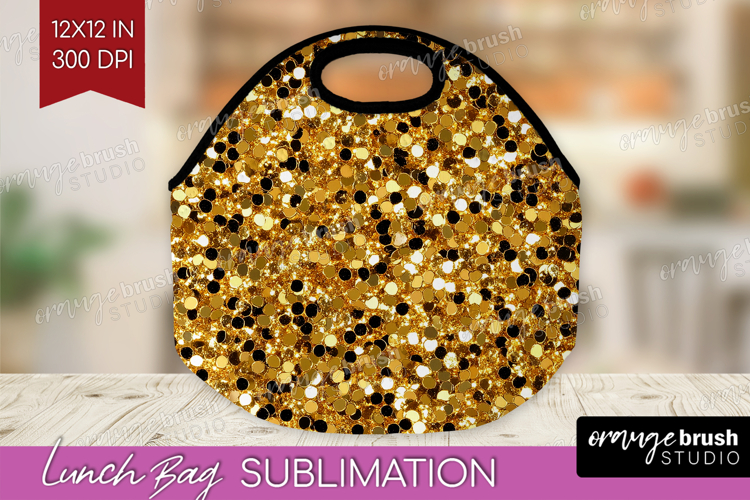 Glitter Texture Lunch Bag - Sparkle Glitter Lunch Bug PNG