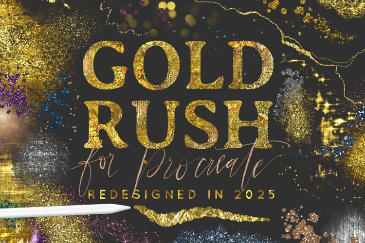 Gold Rush - Glitter and Foil Brushes for Procreate