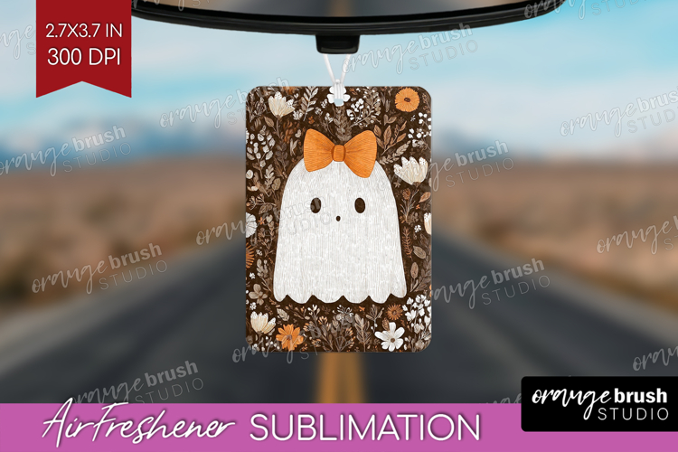 Cute Ghost Air Freshener PNG - Spooky Halloween PNG