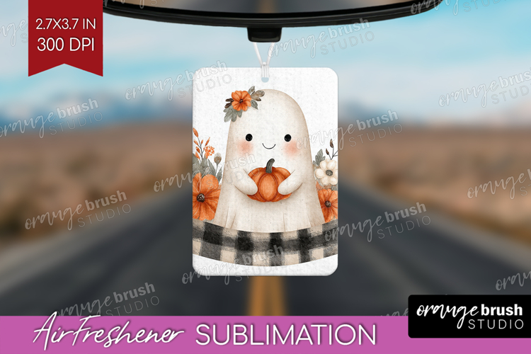 Cute Ghost Air Freshener PNG - Spooky Halloween PNG