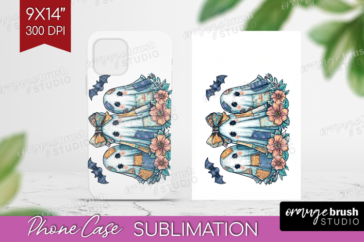 Cute Ghost Phone Case PNG - Spooky Halloween Case PNG