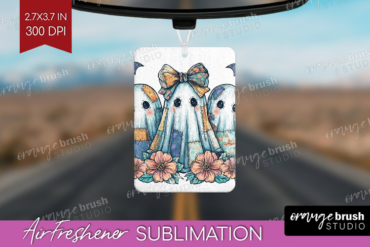Cute Ghost Air Freshener PNG - Spooky Halloween PNG