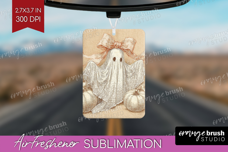 Cute Ghost Air Freshener PNG - Spooky Halloween PNG
