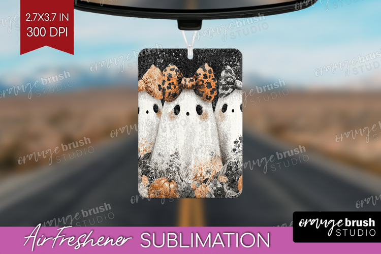 Cute Ghost Air Freshener PNG - Spooky Halloween PNG