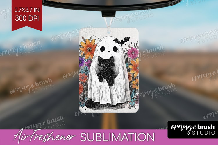 Cute Ghost Air Freshener PNG - Spooky Halloween PNG
