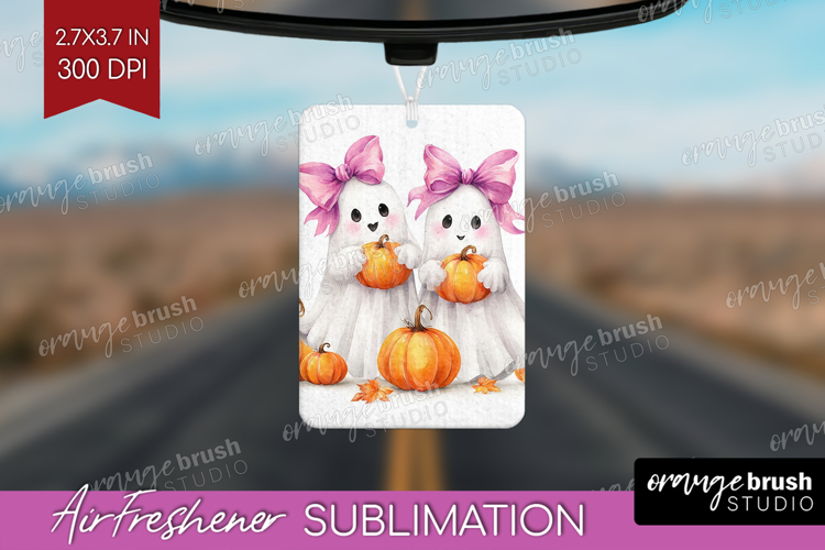Cute Ghost Air Freshener PNG - Spooky Halloween PNG