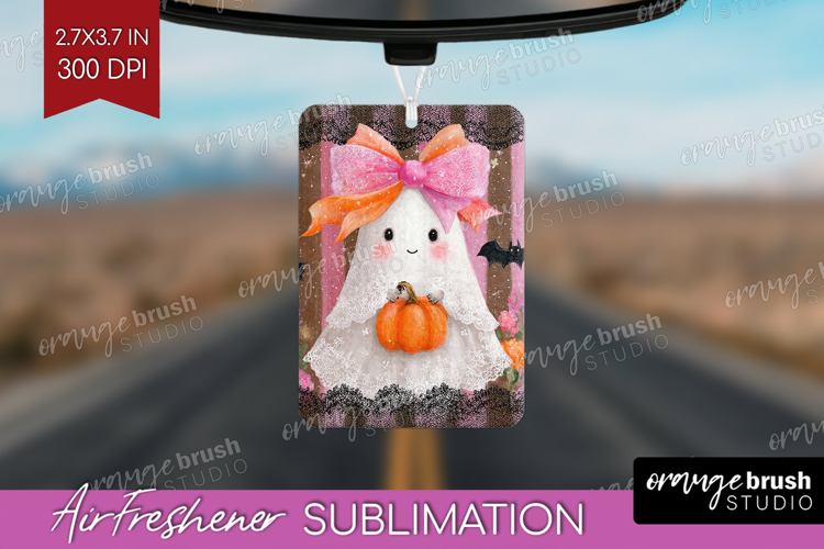 Cute Ghost Air Freshener PNG - Spooky Halloween PNG