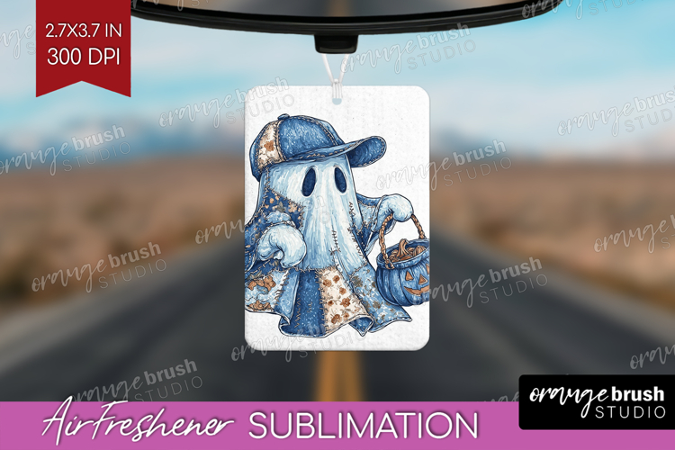 Cute Ghost Air Freshener PNG - Spooky Halloween PNG