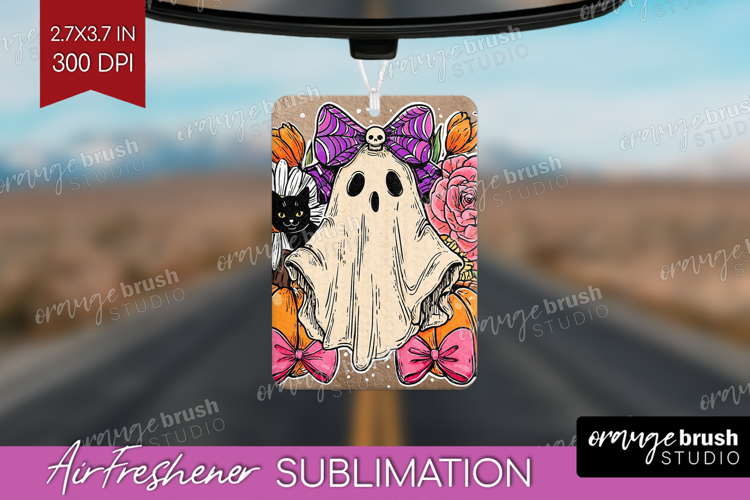 Cute Ghost Air Freshener PNG - Spooky Halloween PNG