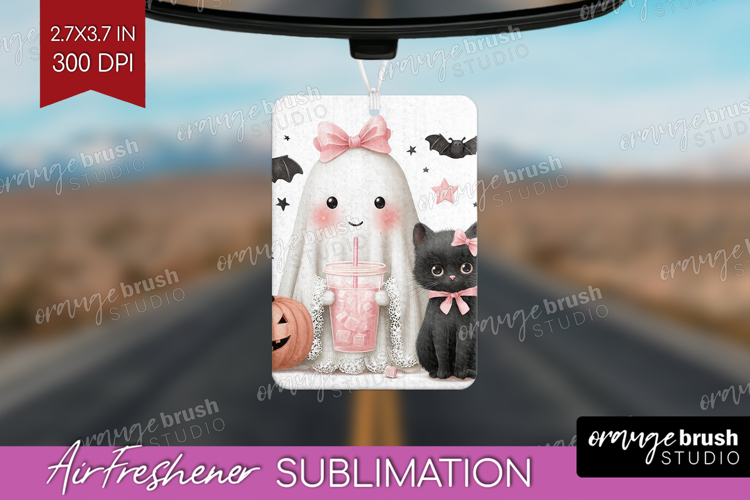 Cute Ghost Air Freshener PNG - Spooky Halloween PNG