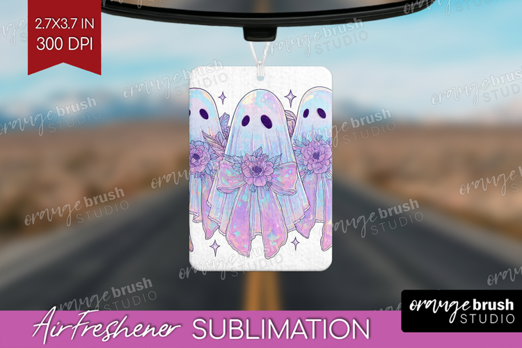 Cute Ghost Air Freshener PNG - Spooky Halloween PNG