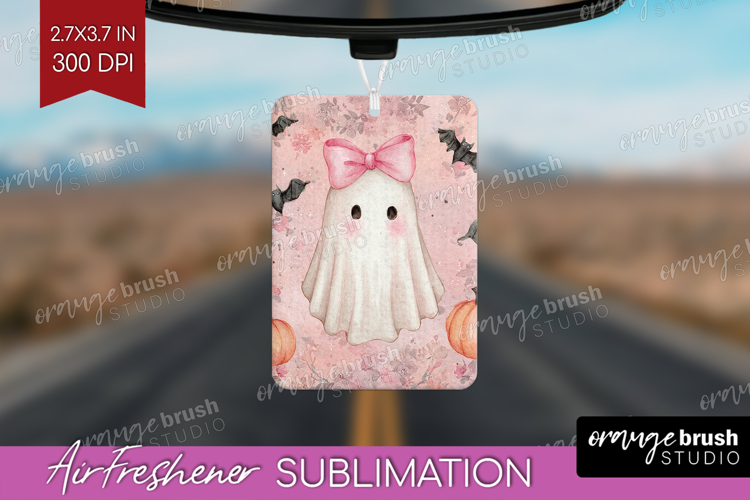 Cute Ghost Air Freshener PNG - Spooky Halloween PNG