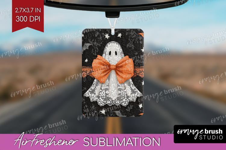 Cute Ghost Air Freshener PNG - Spooky Halloween PNG
