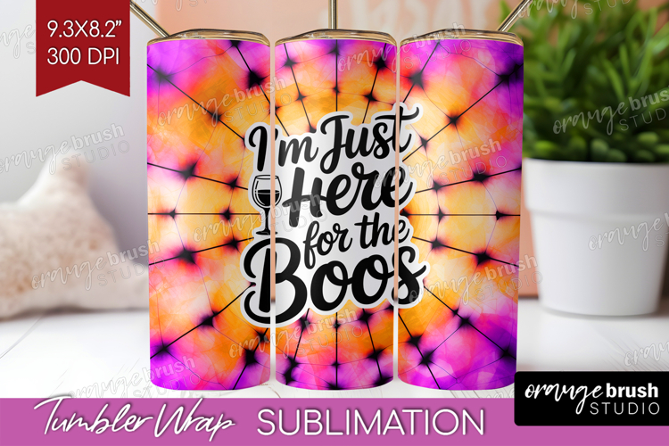Sarcastic Halloween Quote Tumbler Wrap - Tie Dye Tumbler PNG