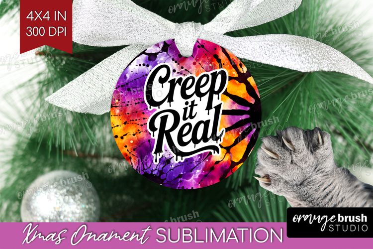 Sarcastic Halloween Quote Ornament PNG - Tie Dye PNG