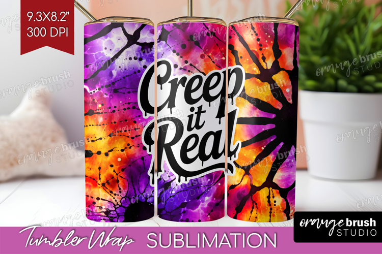 Sarcastic Halloween Quote Tumbler Wrap - Tie Dye Tumbler PNG