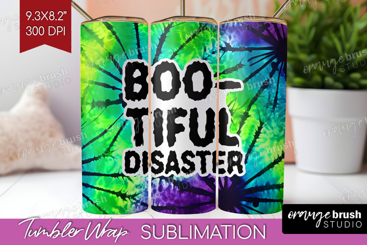 Sarcastic Halloween Quote Tumbler Wrap - Tie Dye Tumbler PNG