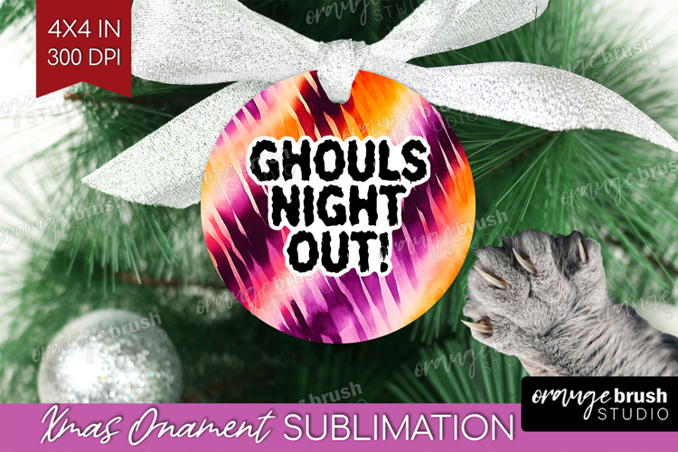 Sarcastic Halloween Quote Ornament PNG - Tie Dye PNG