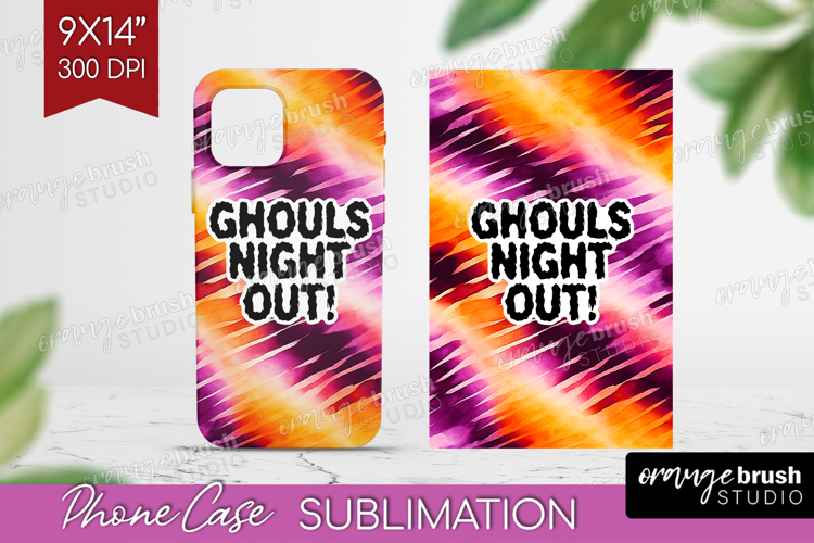 Sarcastic Halloween Quote Phone Case PNG - Tie Dye Case PNG
