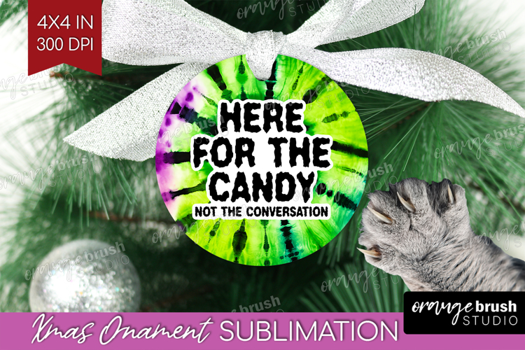 Sarcastic Halloween Quote Ornament PNG - Tie Dye PNG