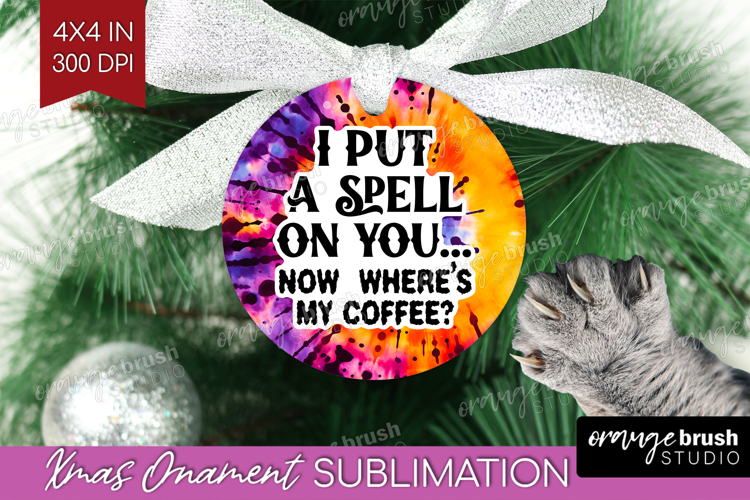 Sarcastic Halloween Quote Ornament PNG - Tie Dye PNG