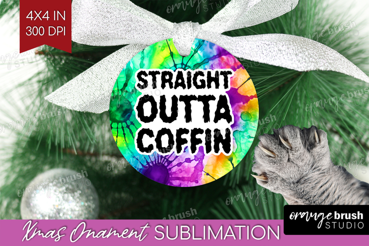 Sarcastic Halloween Quote Ornament PNG - Tie Dye PNG