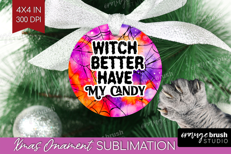 Sarcastic Halloween Quote Ornament PNG - Tie Dye PNG