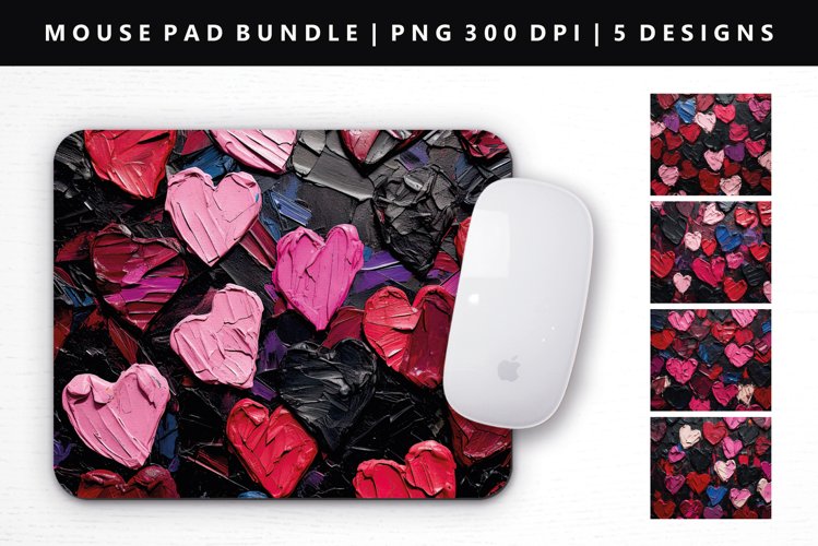 Heart Mouse Pad Design | Mouse Pad Sublimation PNG example image 1
