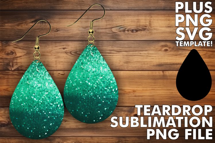 Glitter Teardrop Earrings: Shimmering Sublimation