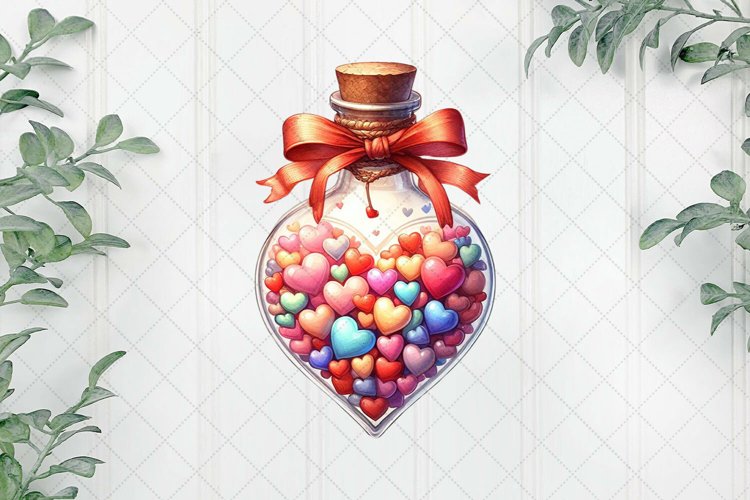 Love Bottle Valentine’s Day Sublimation