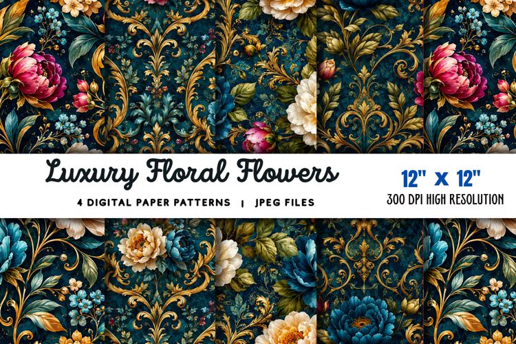 Luxury Floral Flowers Backgrounds JPG