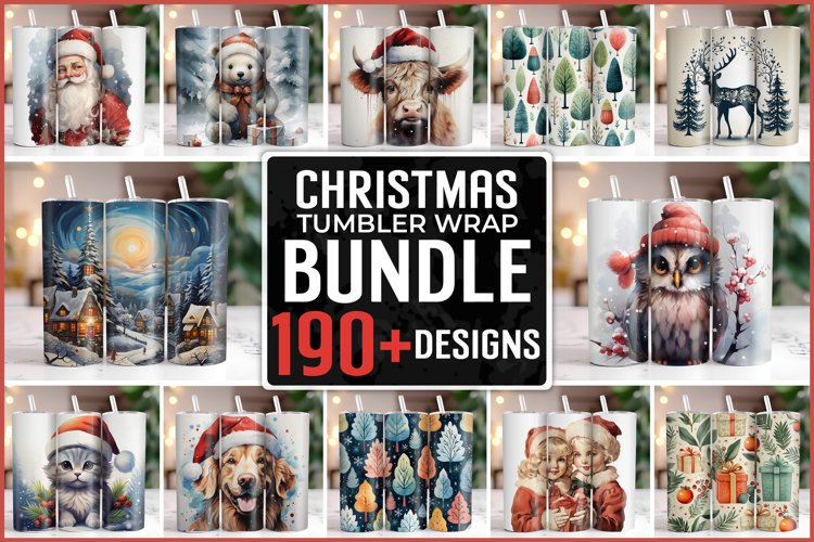 Christmas Tumbler Wrap Bundle | Christmas | Sublimation PNG