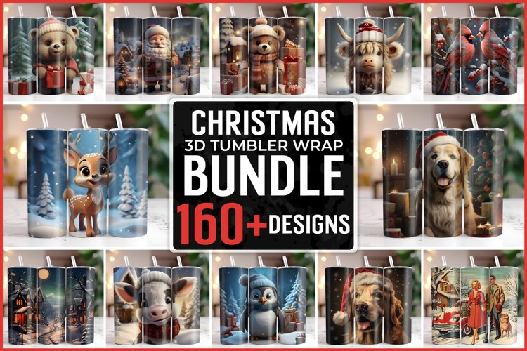 Christmas Tumbler Wrap Bundle | Christmas | Sublimation
