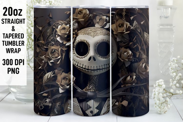 3D Halloween Tumbler Wrap | 3D Halloween Tumbler