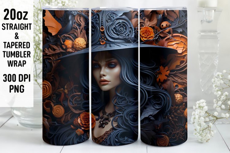 Halloween Tumbler Wrap | Halloween Witch | Halloween PNG