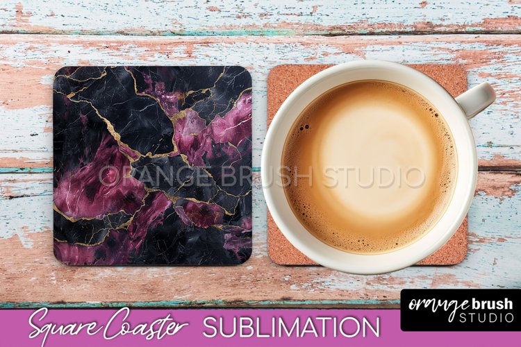 Marble Texture Square Coaster Sublimation - Marble Coaster