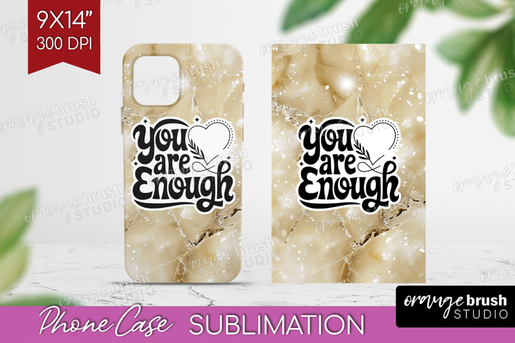 Inspirational Quote Phone Case PNG - Marble Texture Case PNG