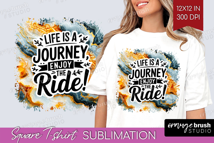 Inspirational Quote Square Tshirt Background - Marble PNG