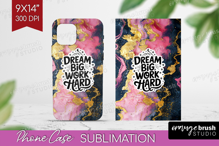 Inspirational Quote Phone Case PNG - Marble Texture Case PNG