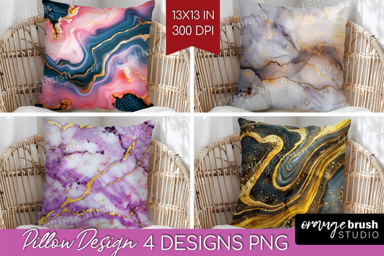 Marble Texture Pillow Sublimation - Stone Texture Pillow PNG