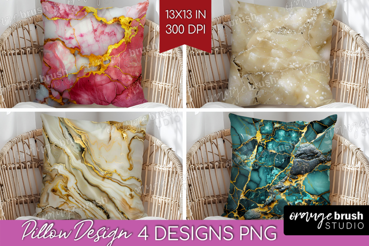 Marble Texture Pillow Sublimation - Stone Texture Pillow PNG