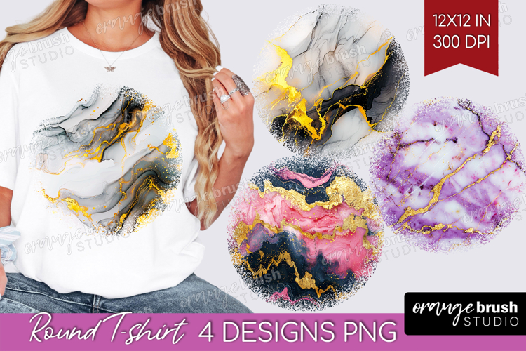 Marble Texture Round Tshirt Background - Stone Texture PNG