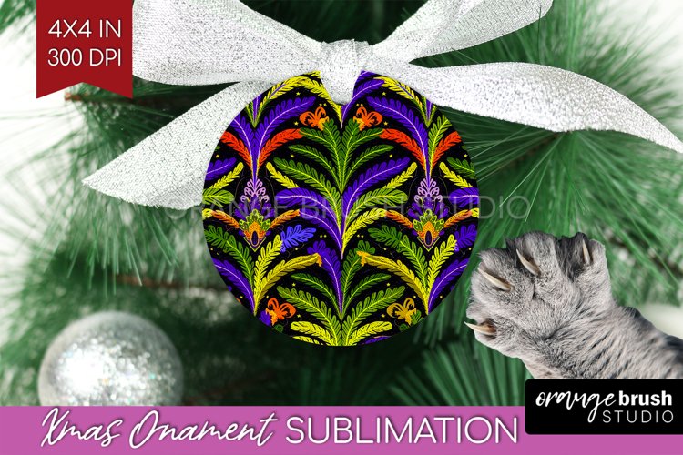 Mardi Gras Ornament PNG - Carnival PNG Sublimation