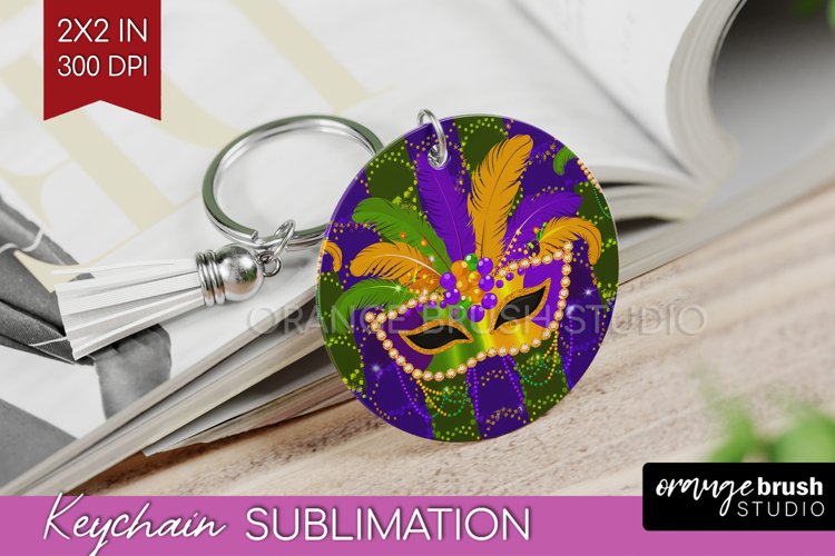Mardi Gras Keychain PNG - Carnival Keychain Sublimation