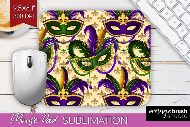 Mardi Gras Mouse Pad Sublimation - Carnival Mousepad PNG