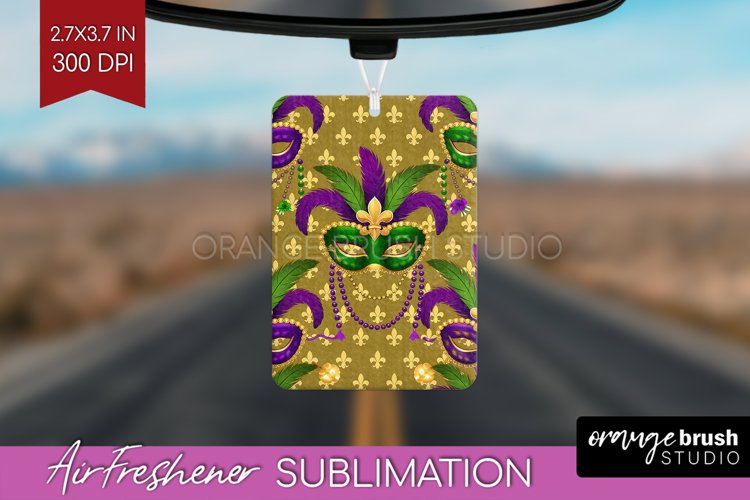 Mardi Gras Air Freshener PNG - Carnival PNG Sublimation