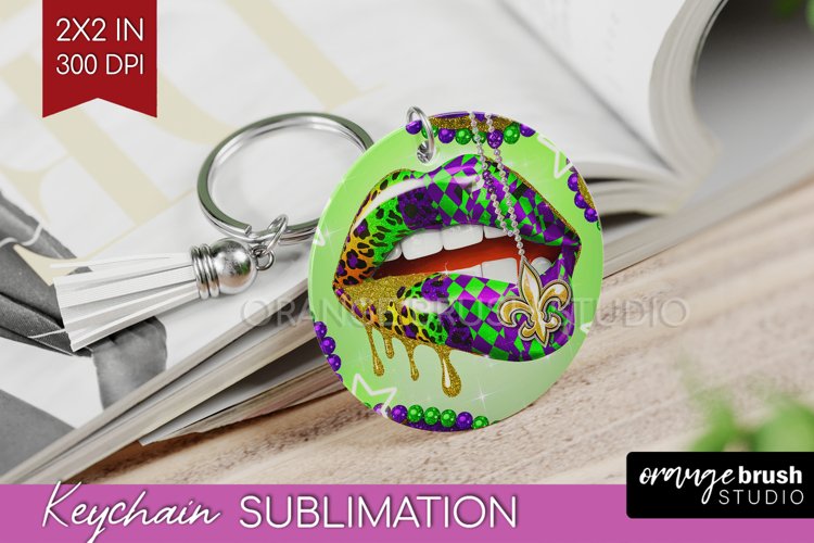Mardi Gras Keychain PNG - Carnival Keychain Sublimation