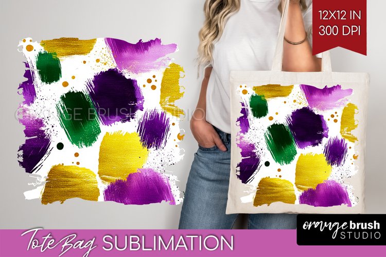 Mardi Gras Tote Bag - Carnival Tote Bag PNG Sublimation