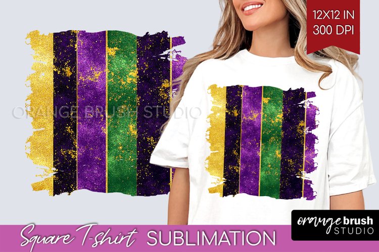 Mardi Gras Square Tshirt Background - Carnival PNG