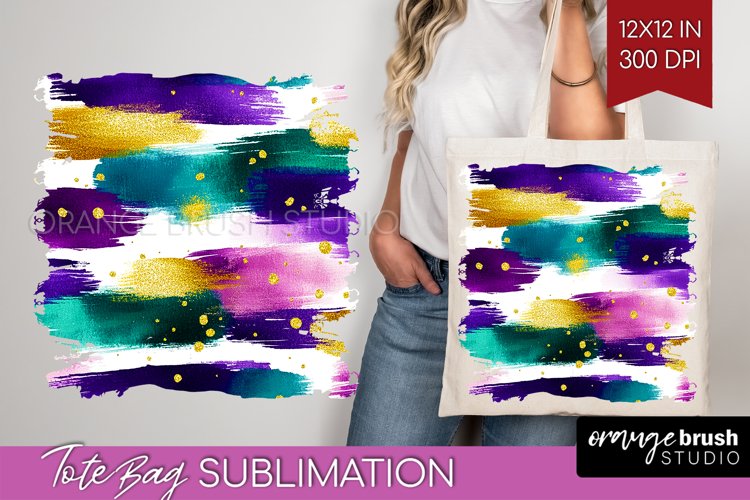 Mardi Gras Tote Bag - Carnival Tote Bag PNG Sublimation